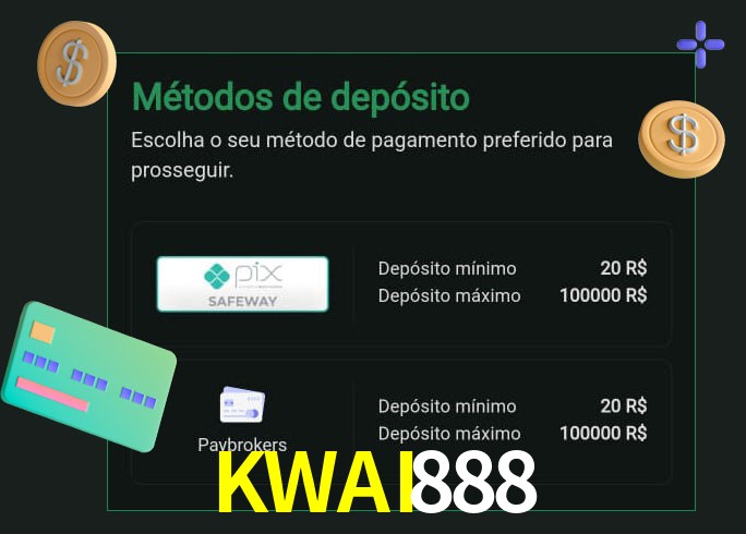 O cassino KWAI888 oferece uma grande variedade de métodos de pagamento